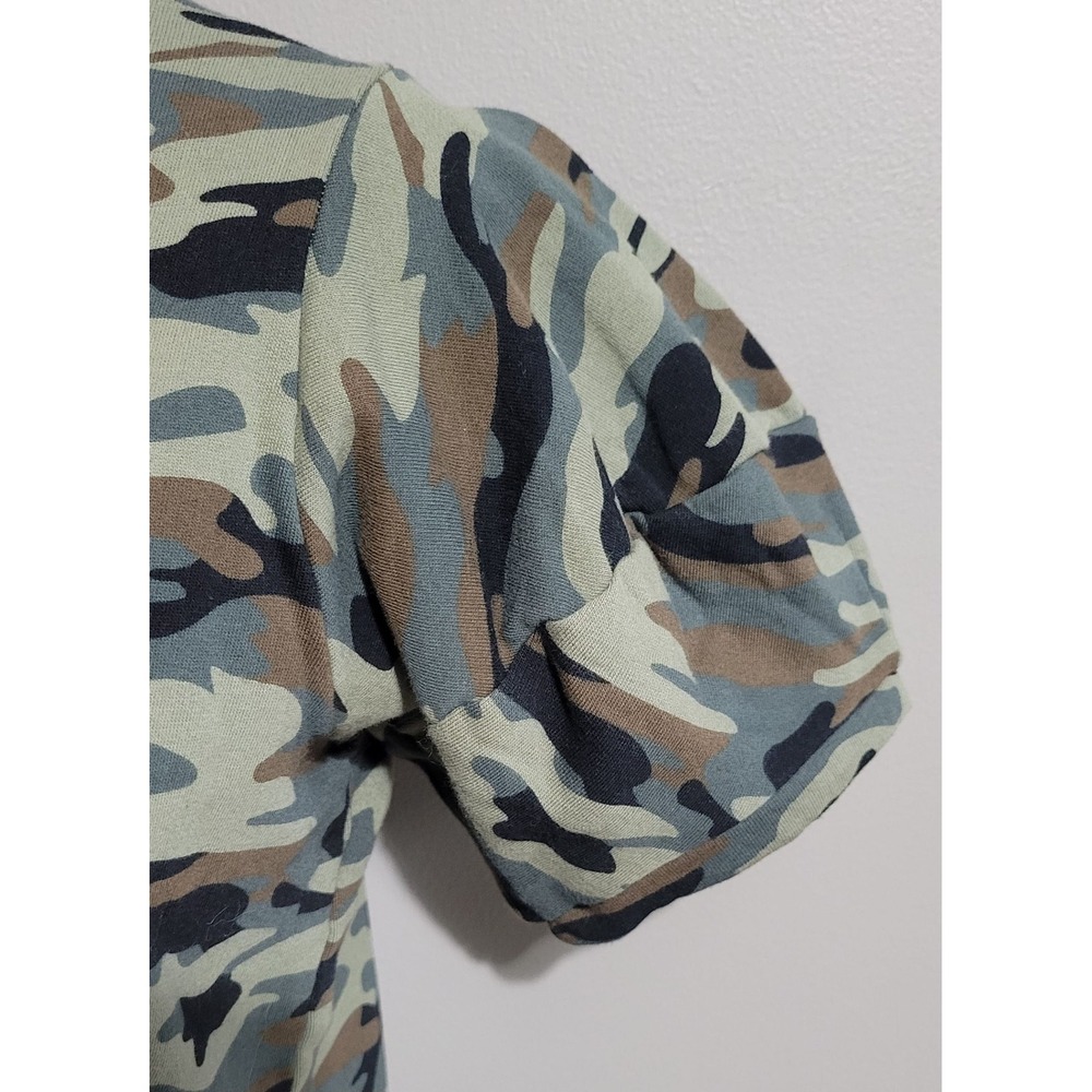 Velvet for Anthropologie Camo Puff Sleeve Tee - Picture 4 of 6